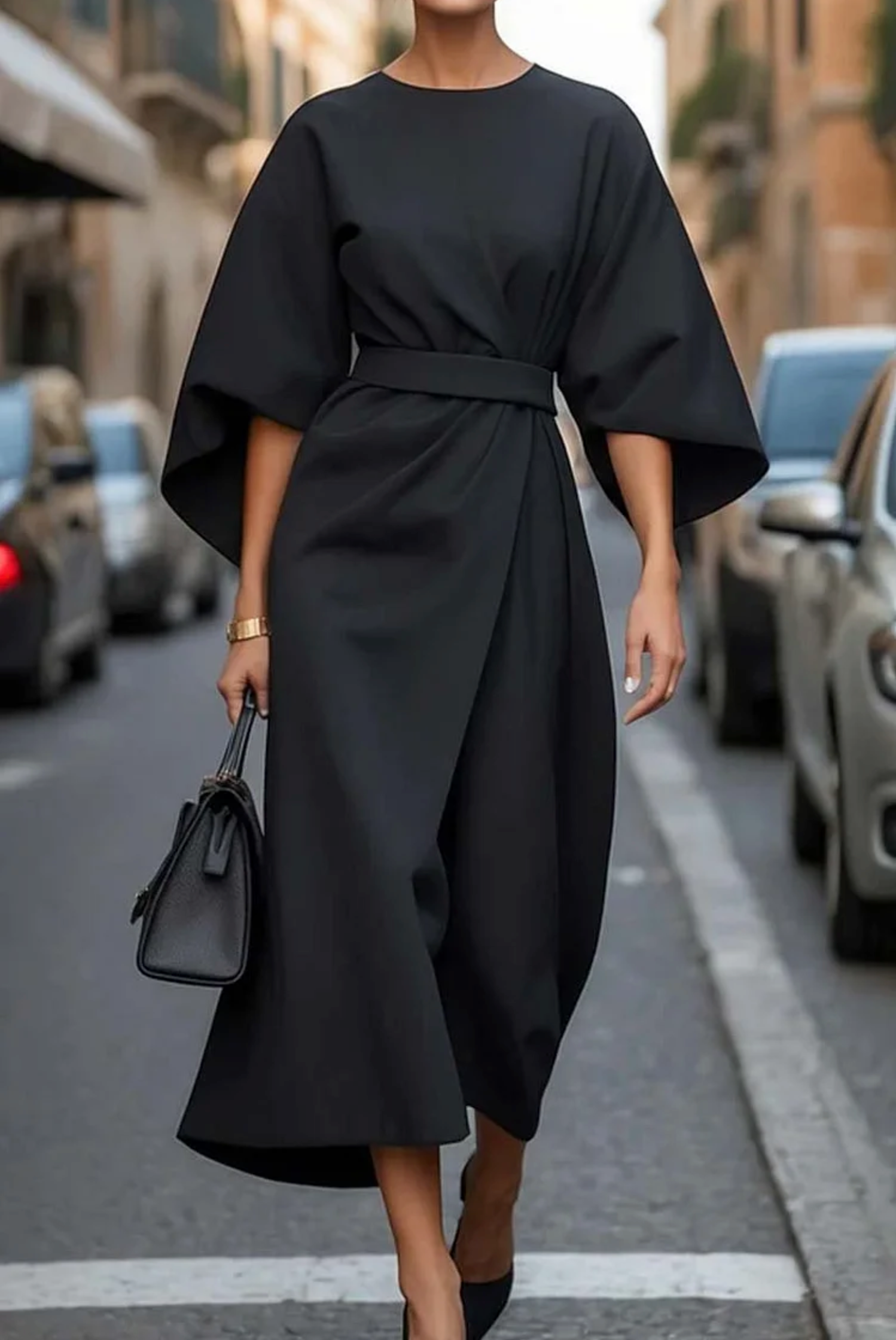 Maison Bonneterie™ | Sofia Trendy Dress with Wide Sleeves
