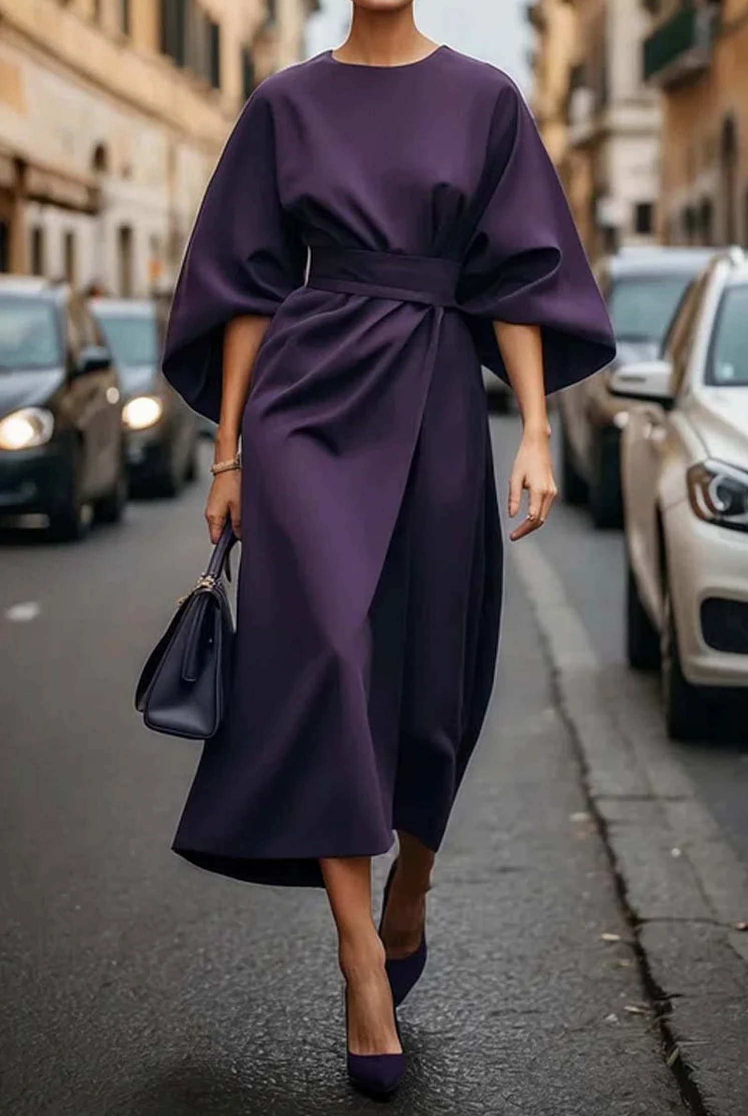 Maison Bonneterie™ | Sofia Trendy Dress with Wide Sleeves
