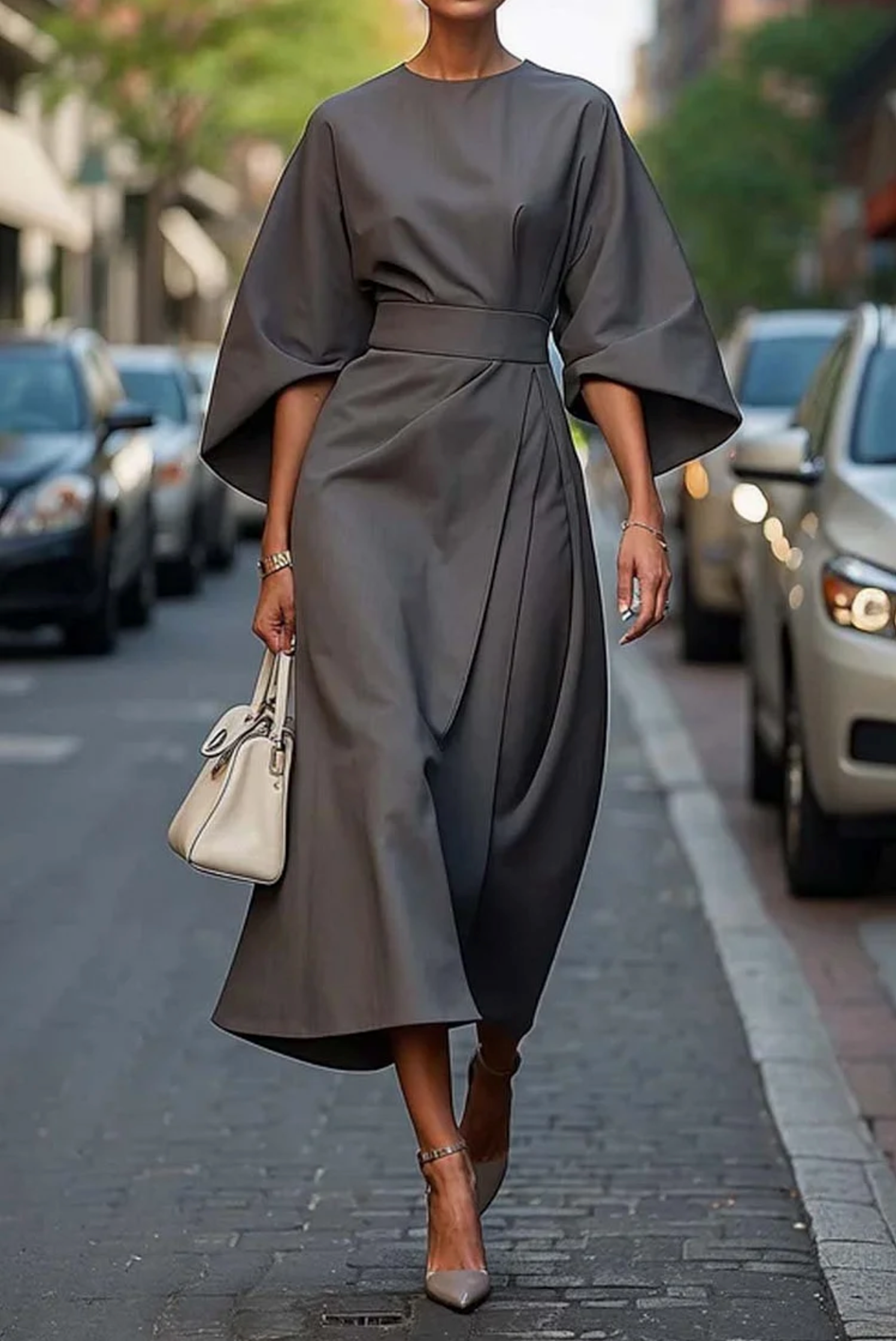 Maison Bonneterie™ | Sofia Trendy Dress with Wide Sleeves