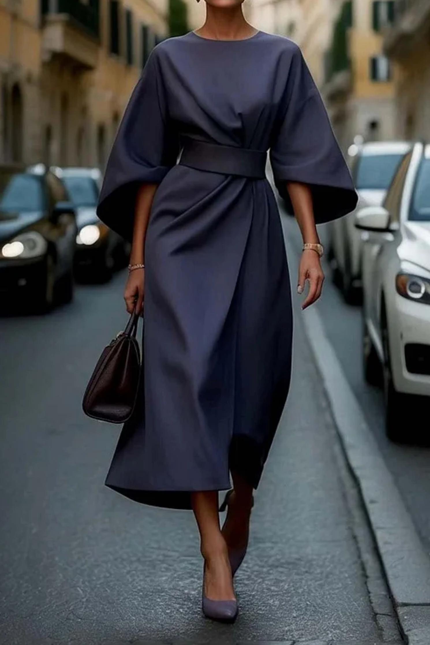 Maison Bonneterie™ | Sofia Trendy Dress with Wide Sleeves