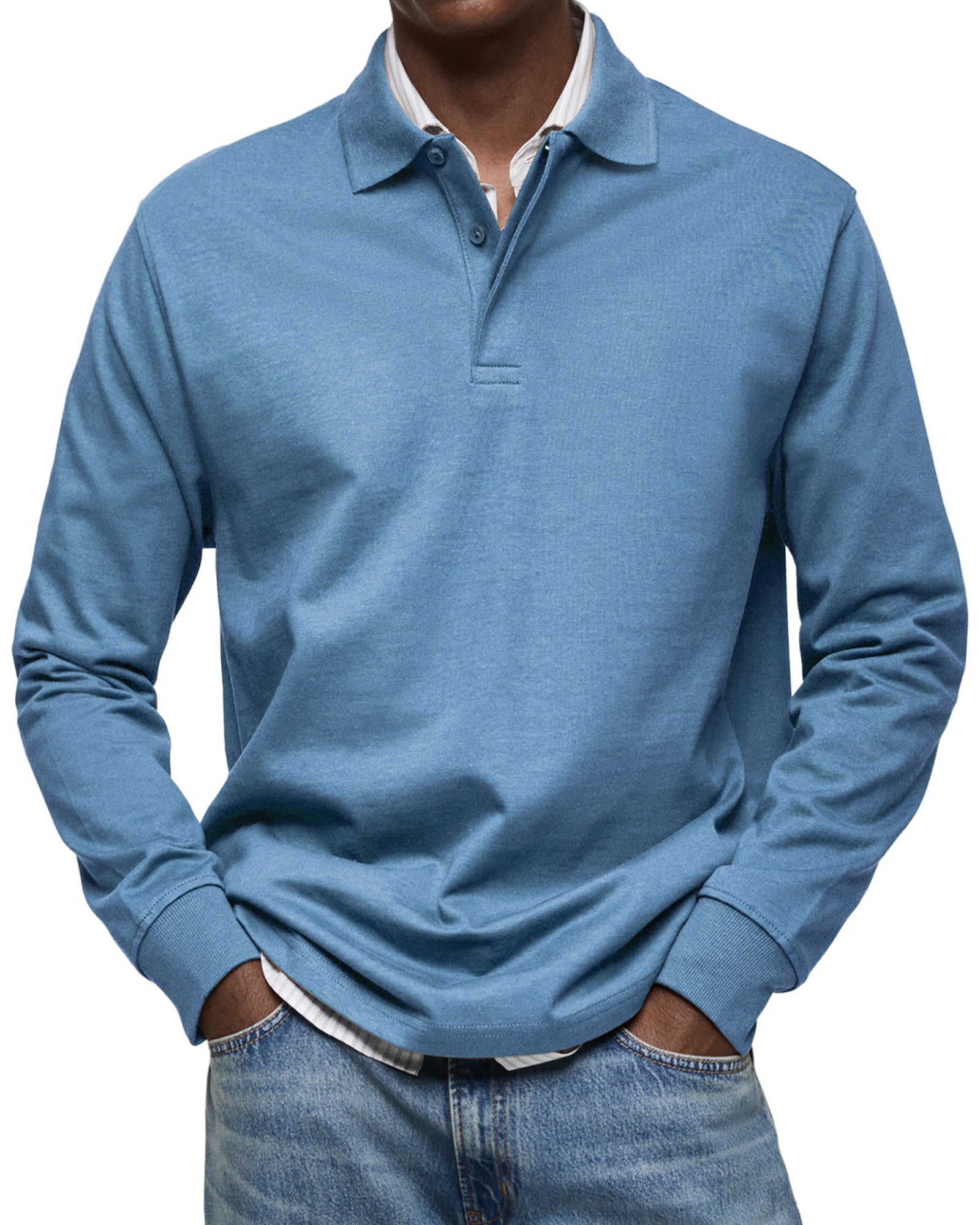Maison Bonneterie™ | Alexandre Long Sleeve Casual Polo