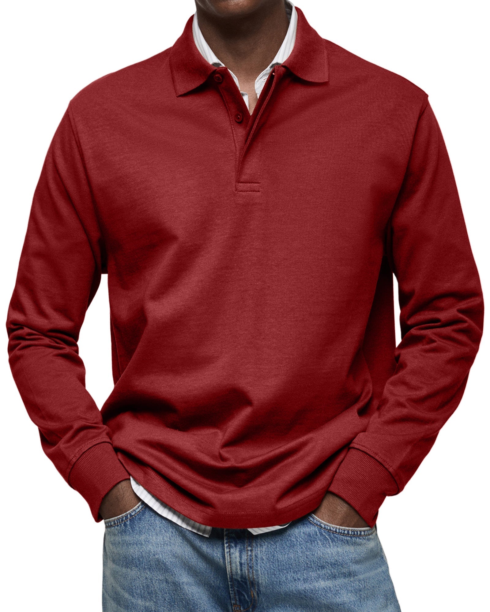 Maison Bonneterie™ | Alexandre Long Sleeve Casual Polo