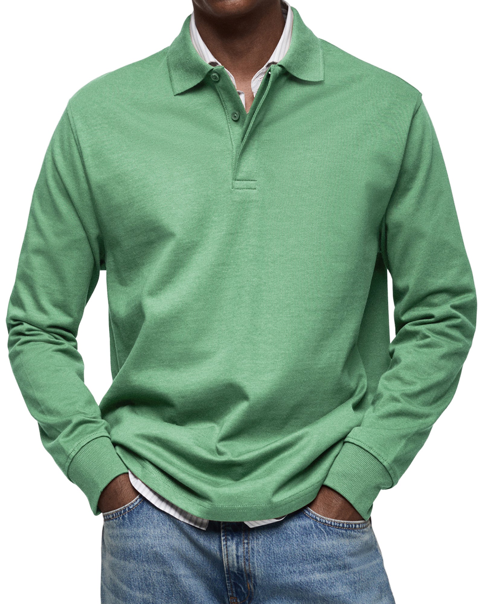 Maison Bonneterie™ | Alexandre Long Sleeve Casual Polo