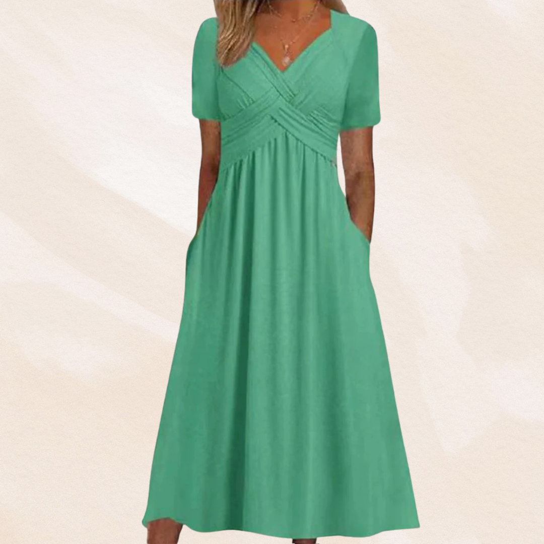 Maison Bonnetterie™ | Rosella Elegant Summer Dress with Tummy Control