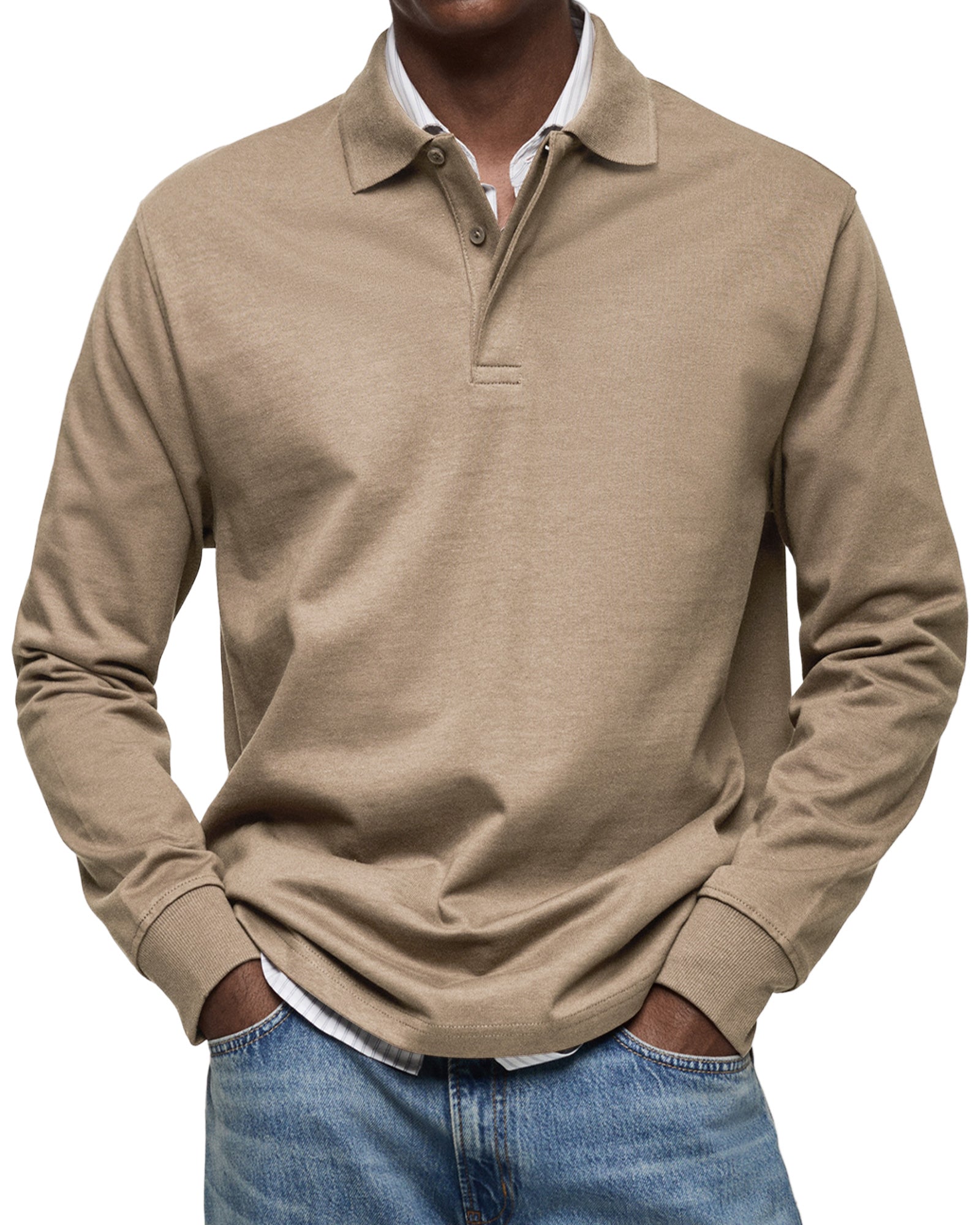Maison Bonneterie™ | Alexandre Long Sleeve Casual Polo