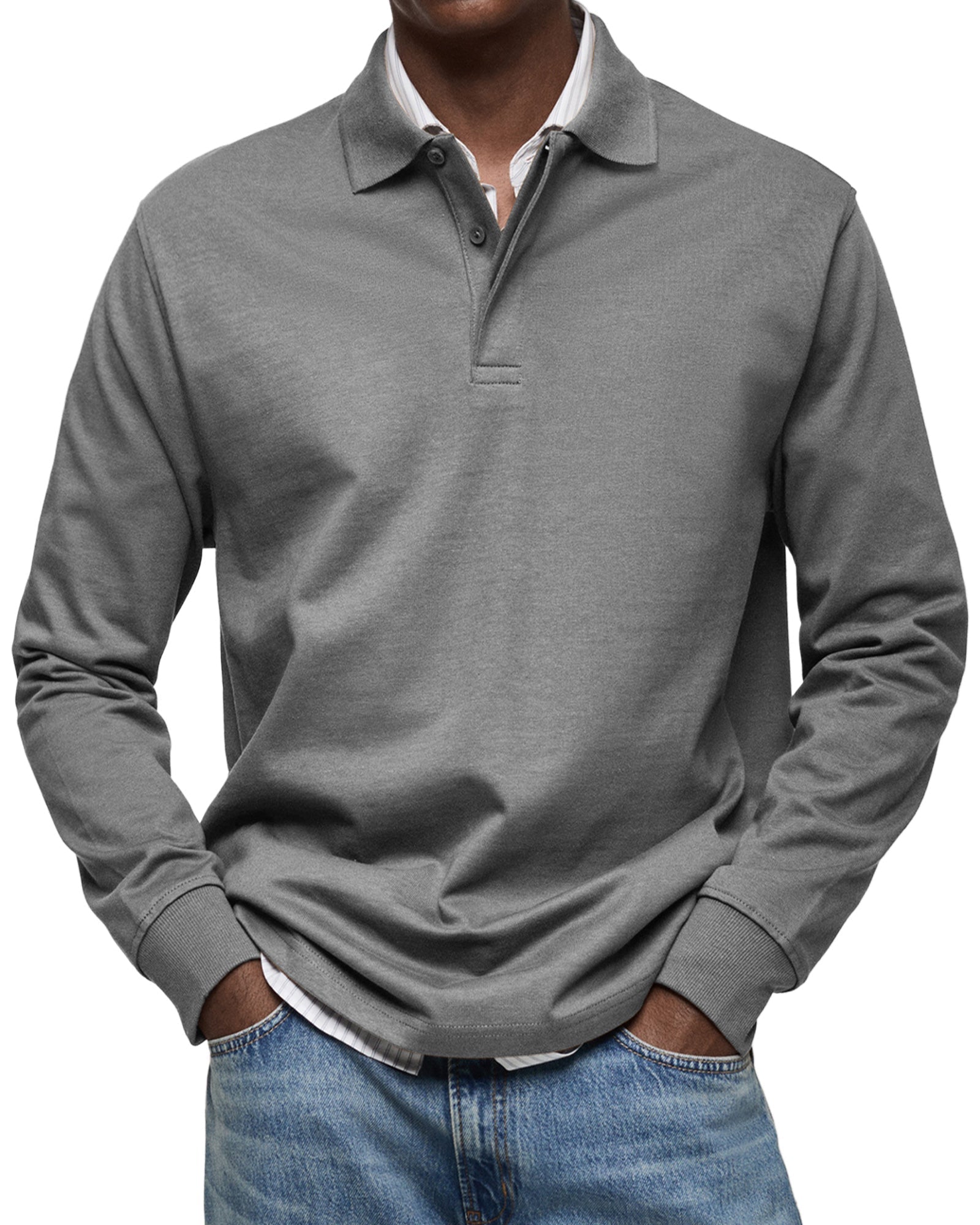 Maison Bonneterie™ | Alexandre Long Sleeve Casual Polo