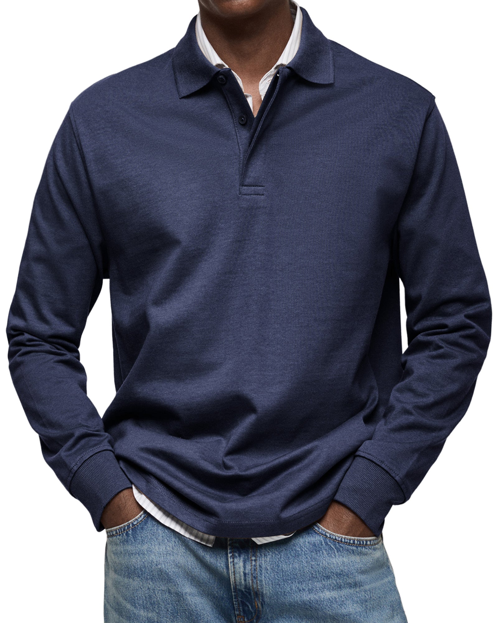 Maison Bonneterie™ | Alexandre Long Sleeve Casual Polo