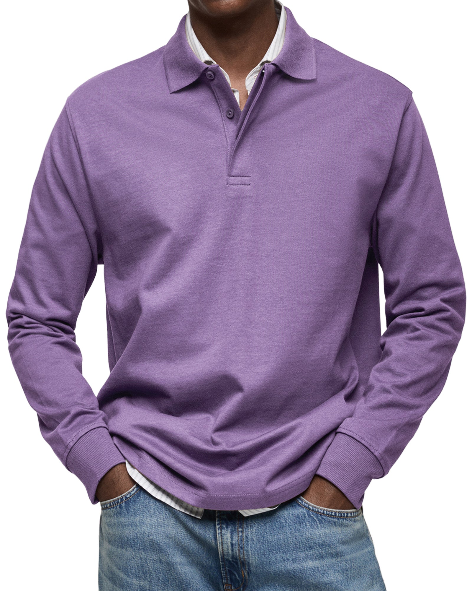 Maison Bonneterie™ | Alexandre Long Sleeve Casual Polo