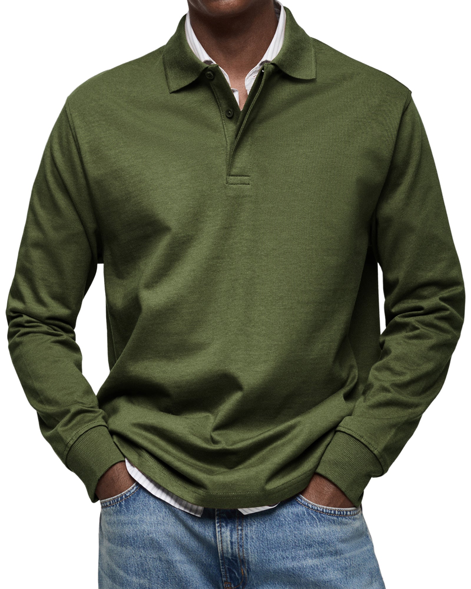 Maison Bonneterie™ | Alexandre Long Sleeve Casual Polo