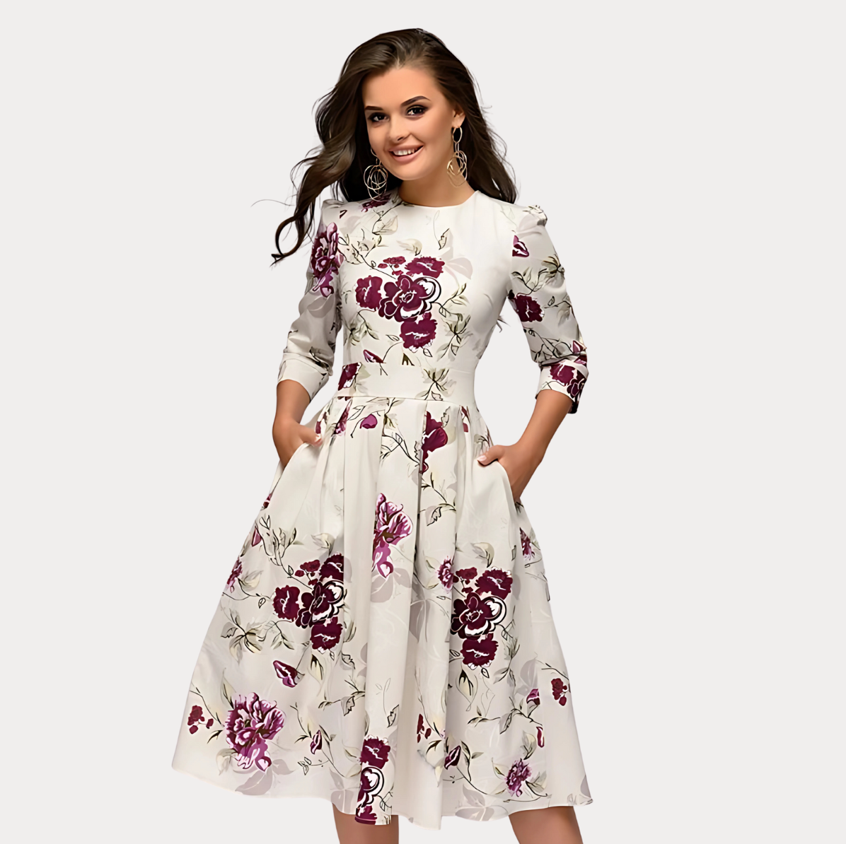 Maison Bonnetterie™ | Sibylle Elegant Floral Dress