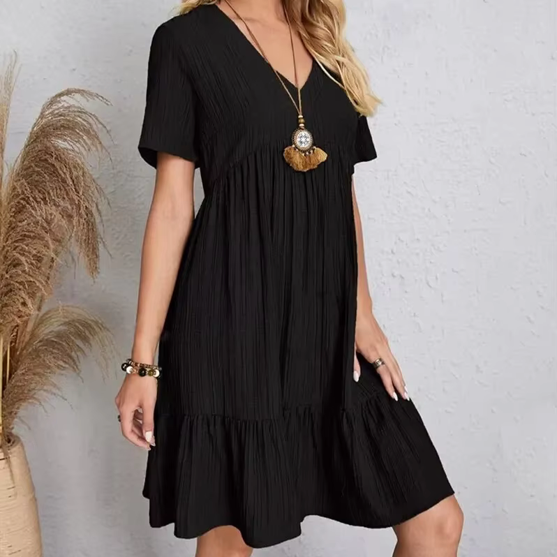 Maison Bonnetterie™ | Solena Spring Dress with V-neck