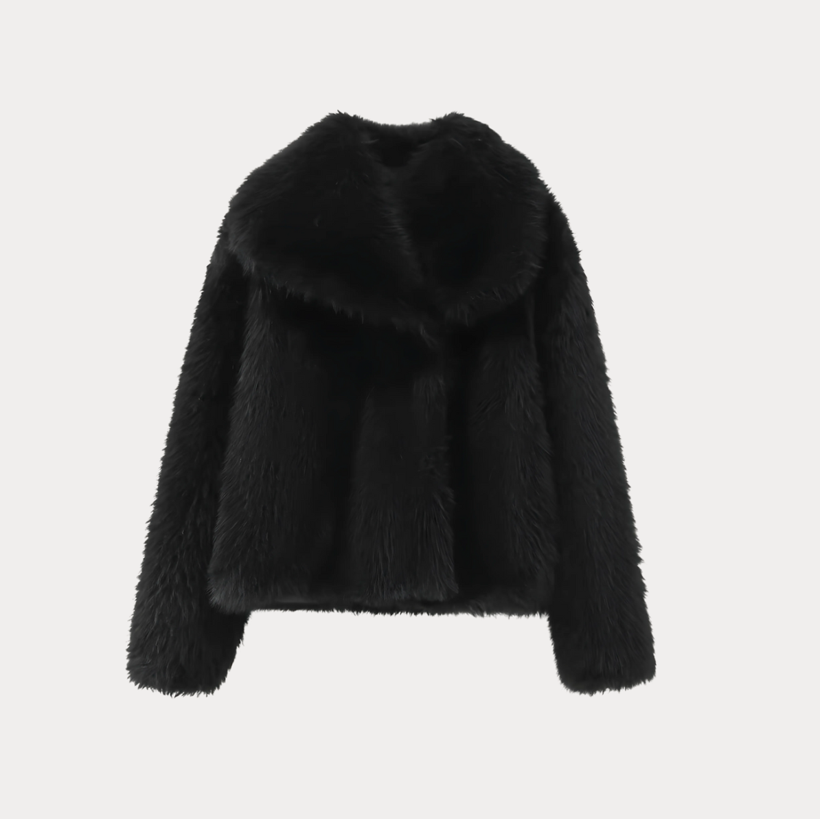 Faux Fur Coat Black