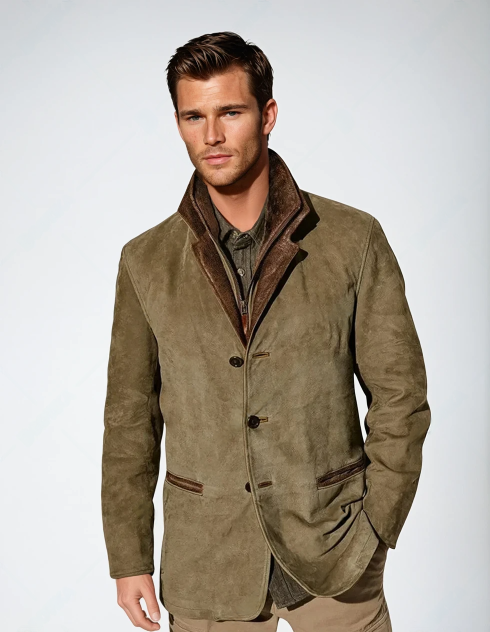 Maison Bonneterie™ | Retro Suede Leather Jacket